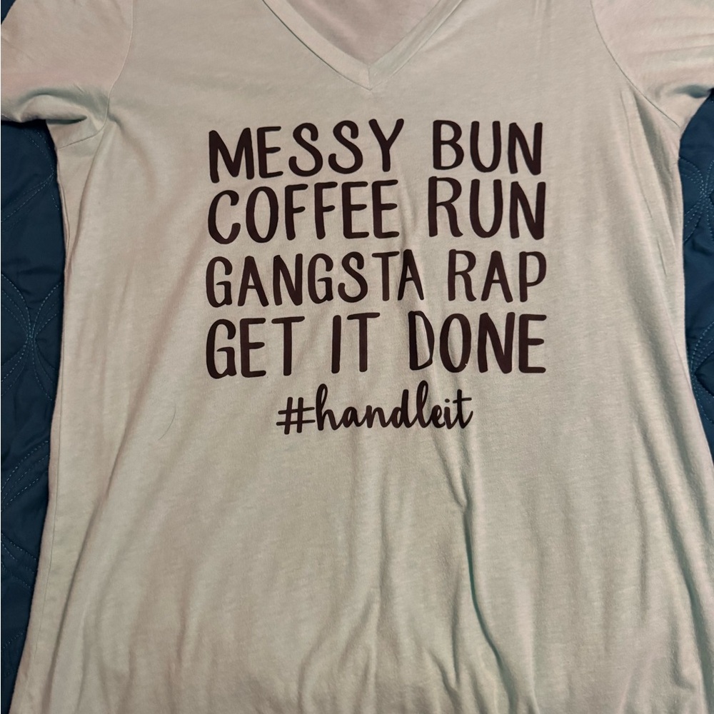 Women’s Graphic Tee with Fun Quote Size L